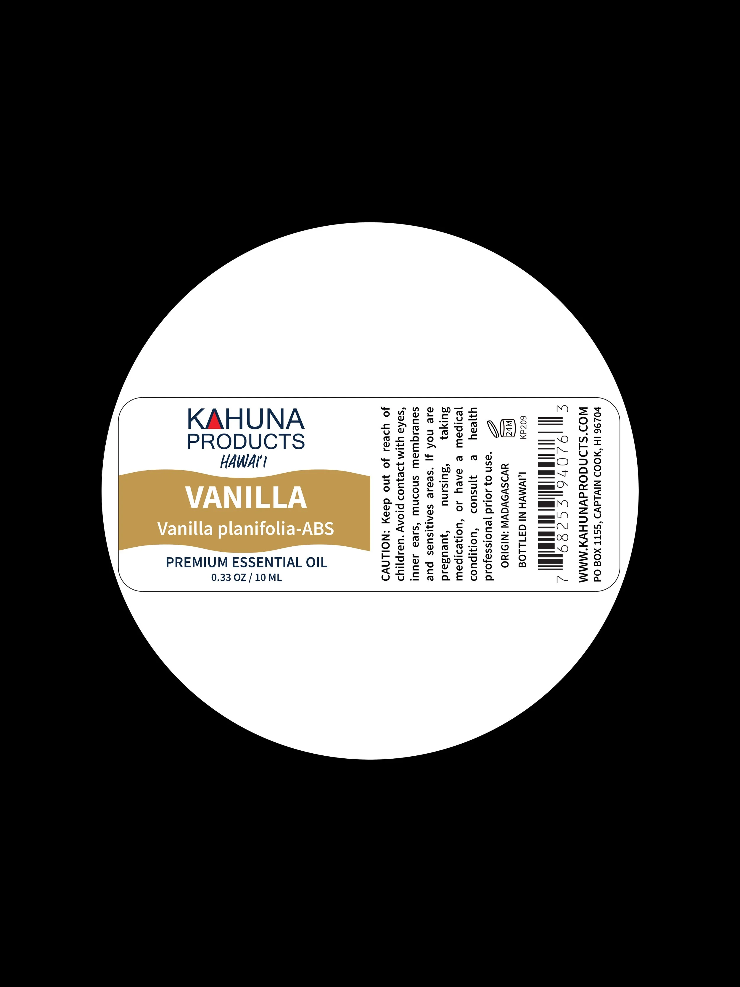 VANILLA ABSOLUTE OIL — Kahuna Products Hawai'i